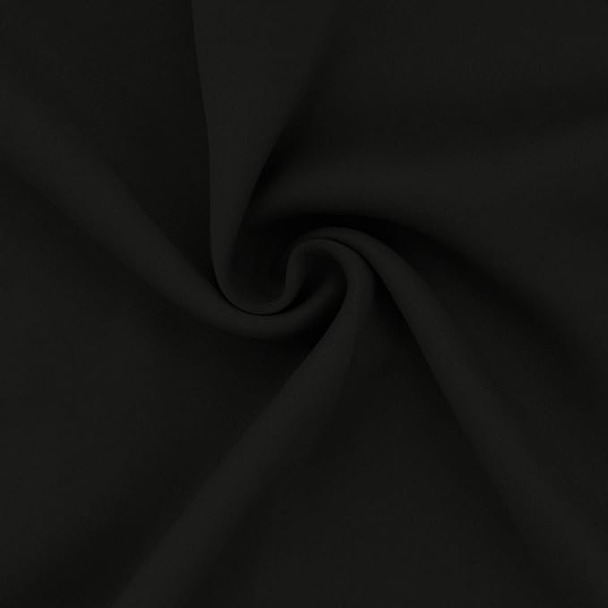 Easy-Going Blackout Curtains for Bedroom, Solid Thermal Insulated Grommet and Noise Reduction Window Drapes, Room Darkening Curtains for Living Room, 2 Panels (52x108 in,Black)