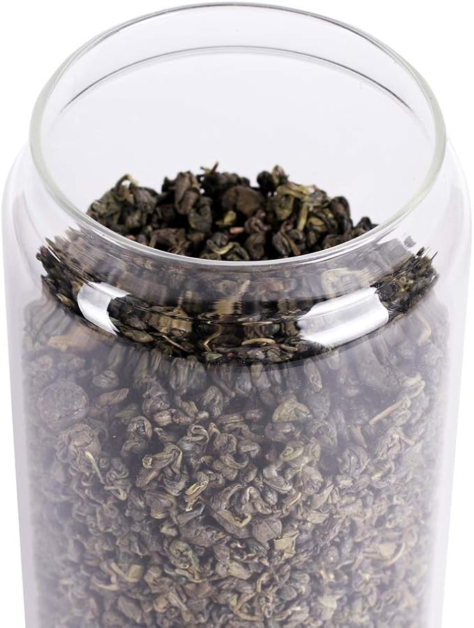 Glass Tea Canister, 25 FL OZ/ 750ml Bulk Food Storage Jar with Airtight Acacia Lid, Glass Food Container for Loose Leaf Tea, Coffee Bean(6 inch high)