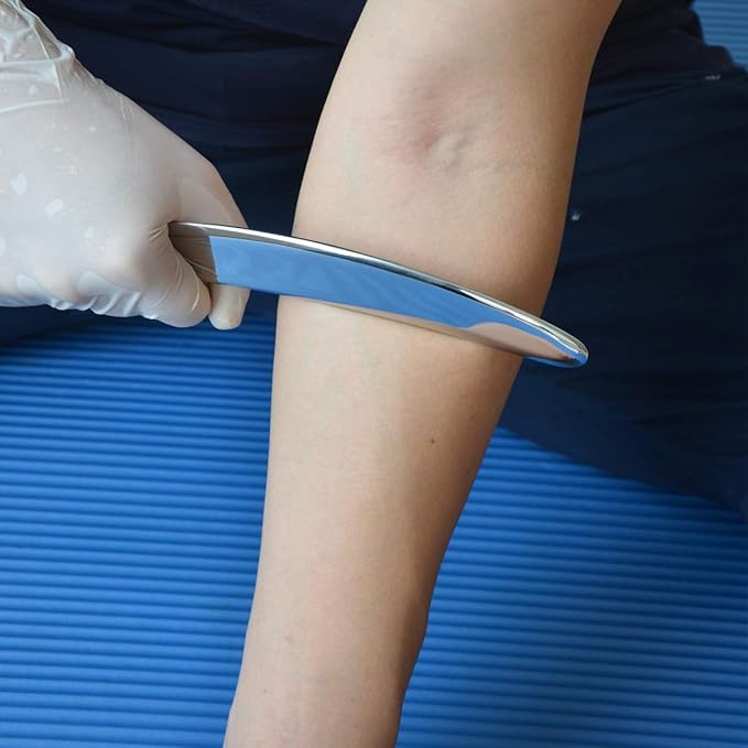 Gua sha Tool gua sha Stainless Steel iastm Tool Gussha Massage Tool Muscle Scraping Tool for Soft Tissue Therapy and Reduce Arms,Back, Legs, Neck Muscle Pain(hulian)………