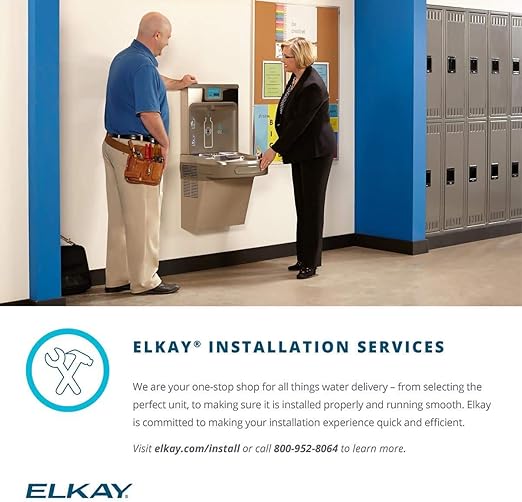 Elkay EZS8L ELKAY COMMERCIAL Wall Mount Cooler ADA Light Gray Granite