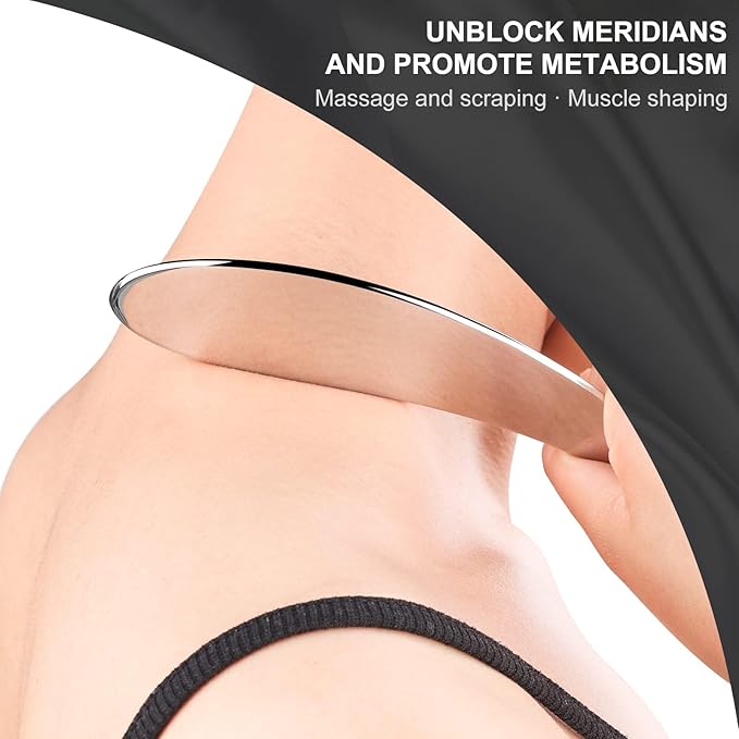 Guasha Massage Tool, Grade Stainless Steel Scraping Tool for Soft Tissue Upgrade Physical Therapy Stuff,Used for Back, Legs, Arms,Neck,Shoulder, Gua sha Tool