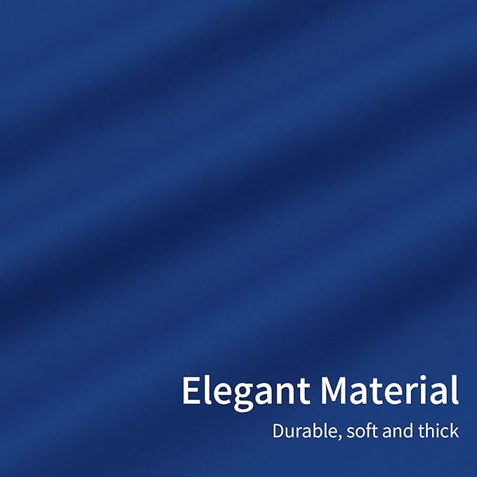 Easy-Going Blackout Curtains for Bedroom, Solid Thermal Insulated Grommet and Noise Reduction Window Drapes, Room Darkening Curtains for Living Room, 2 Panels(46x63 in, Classic Blue)