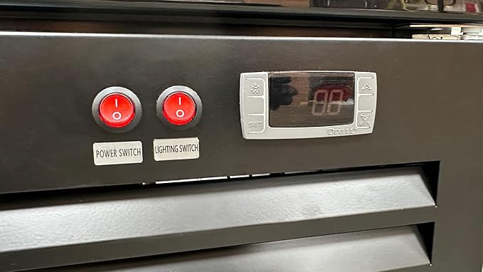 Commercial 3-Door Display Refrigerator, 49.8 cu.ft, LED Lighting, Dynamic Cooling, ETL Listed, Black GDC-42