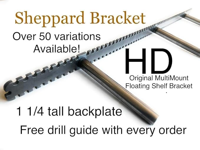 Floating Shelf Brackets - Sheppard Brackets - Easy Install - Heavy Duty (70 inch)