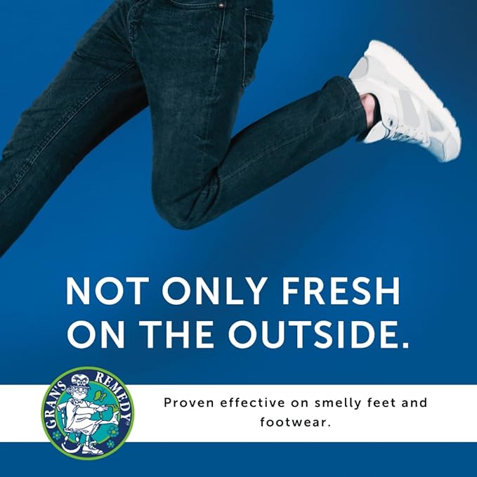 Gran's Remedy Scented Foot Powder - Effective Odor Eliminator & Moisture Absorbing Shoe Deodorizer for Shoes and Feet - Travel Size Freshness - Citrus