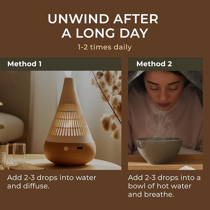 Gya Labs Vetiver Essential Oil Creates a Tranquil Atmosphere for Relaxation - 0.34 Fl Oz - 100% Pure Natural Vetiver Oil for Skin, Hair, Diffuser & Candle Making Scent