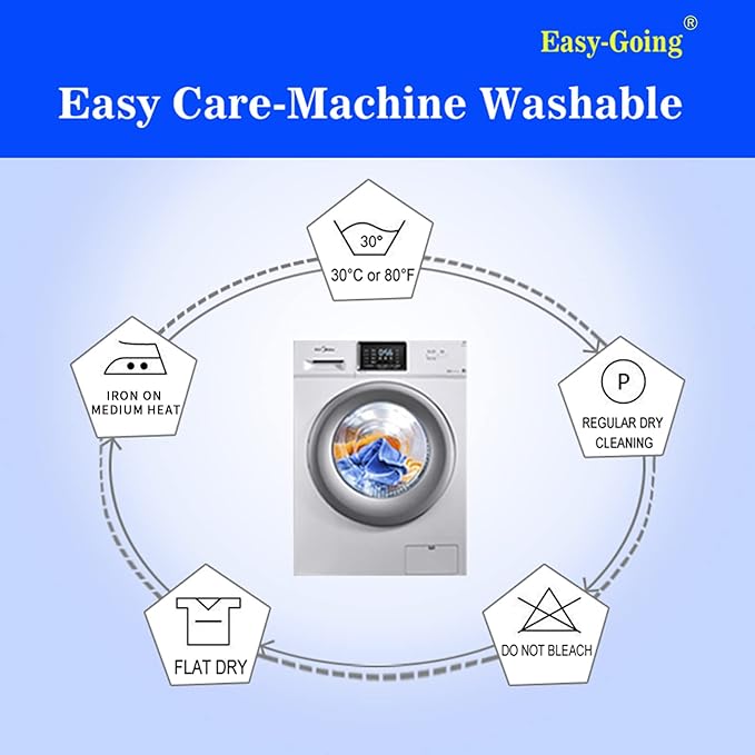 Easy-Going Curtains for Bedroom, Solid Thermal Insulated Grommet and Noise Reduction Window Drapes, Room Curtains for Living Room, 2 Panels (34x54 in, White)