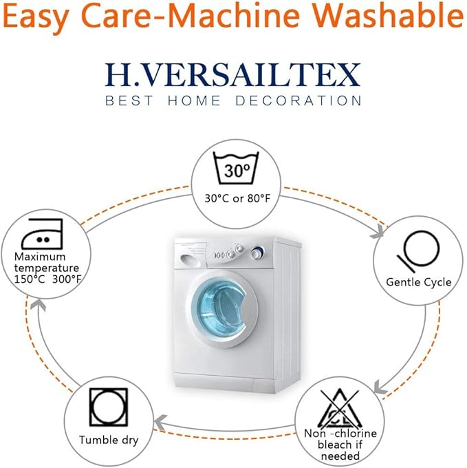 H.VERSAILTEX Super Stretch Individual Seat Sofa Covers Couch Slipcover Sets Thick Jacquard Textured Twill Fabric (3 Piece XL Sofa Cushion Covers, Natural)