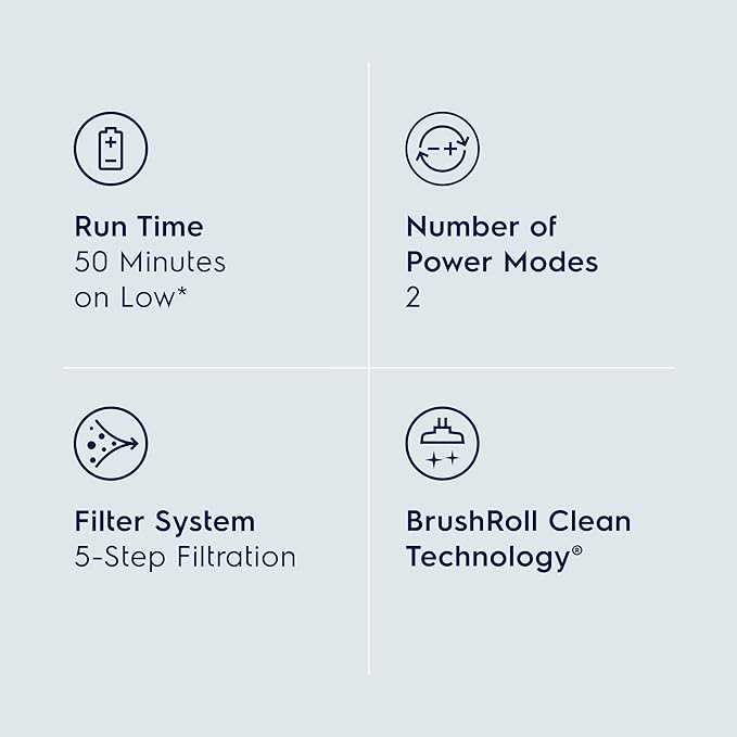 Electrolux WellQ7 Cordless 2-in-1 Vacuum with High Suction Power and 5-Step Filtration System, 50-Minute Run Time, 2 Power Modes, Denim Blue