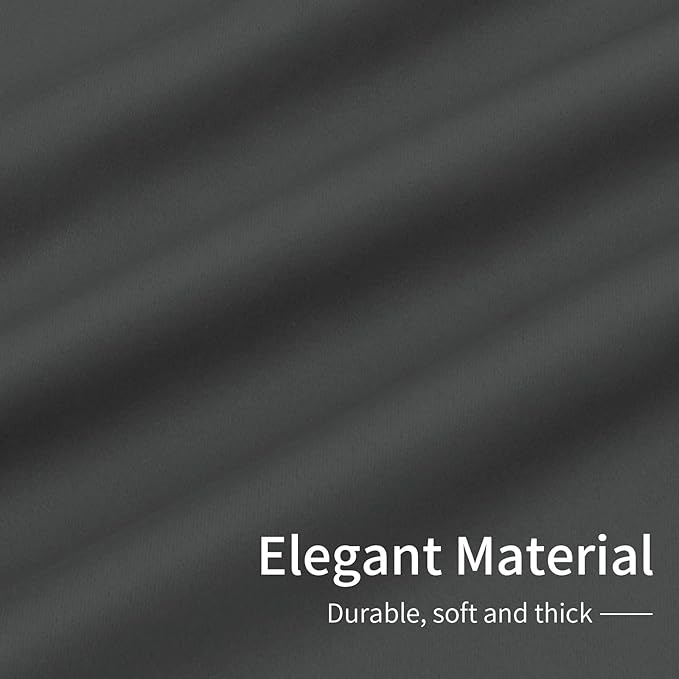 Easy-Going Blackout Door Curtains for Bedroom, Solid Thermal Insulated Grommet and Noise Reduction Window Drapes, Room Darkening Curtains for Living Room, 1 Panel (100x84 in, Gray)