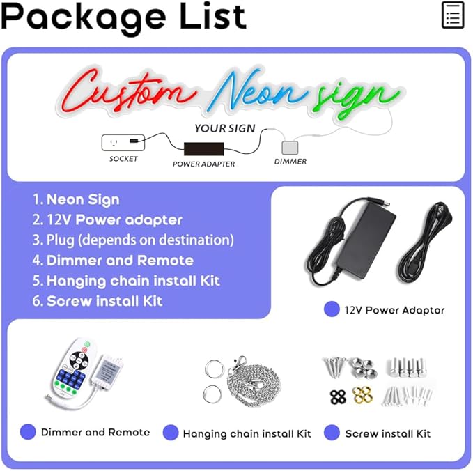 Custom Neon Sign, Custom LED Neon Sign Customizable for Wedding Bar Salon Beauty Business Light Up Name Sign, Personalized Neon Light Suitable for Events Birthday Gifts Decorations