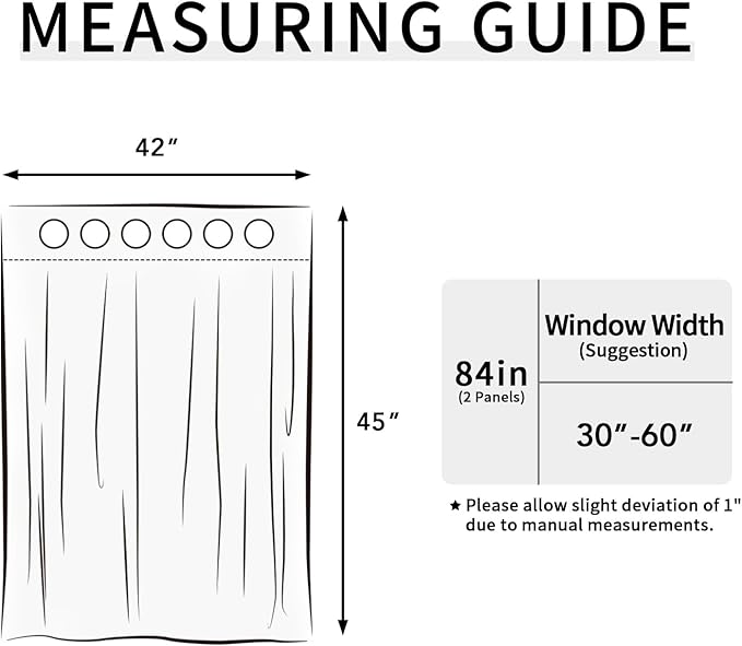 Easy-Going Blackout Curtains for Bedroom, Solid Thermal Insulated Grommet and Noise Reduction Window Drapes, Room Darkening Curtains for Living Room, 2 Panels (42x45 in, Bluestone)