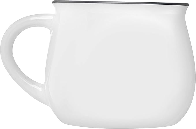 DISCOUNT PROMOS Glazed Campfire Coffee Mugs 12 oz. Set of 10, Bulk Pack - Perfect for Coffee, Tea, Espresso, Hot Cocoa, Other Beverages - White