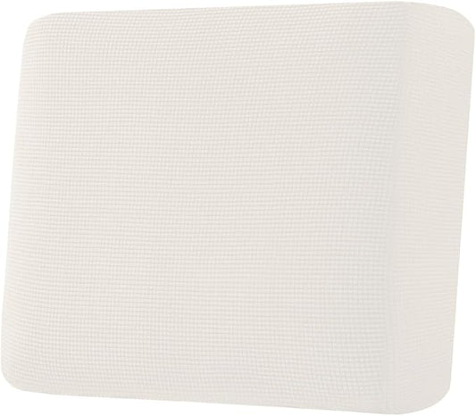 H.VERSAILTEX Super Stretch Individual Seat Cushion Covers Sofa Covers Couch Cushion Covers Slipcover Sets Thick Jacquard Textured Twill Fabric (1 Piece Chair Cushion Cover, Porcelain)