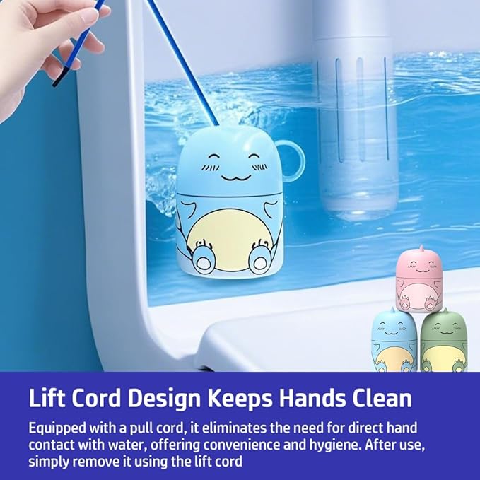 Cute Dinosaur-Shaped Toilet Bowl Cleaner Bottle, Bathroom Toilet Tank Cleaner with Ocean, Jasmine, and Peach Scent,Three bottles can be used for 9 months (1, Three colors and three bottles)