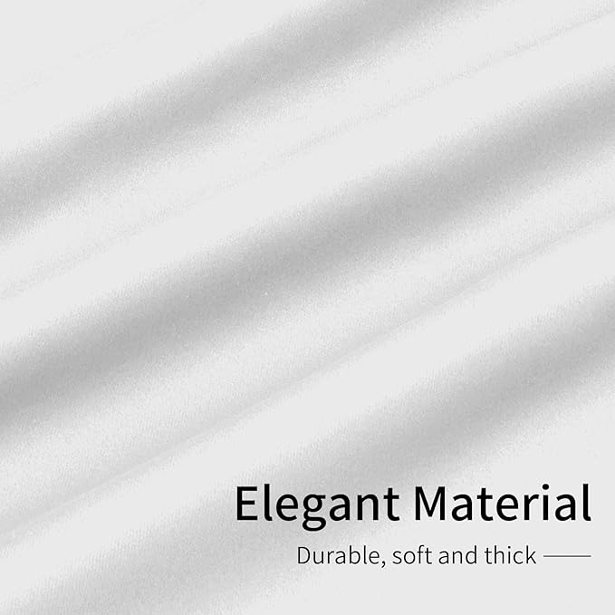 Easy-Going Blackout Curtains for Bedroom, Solid Thermal Insulated Grommet and Noise Reduction Window Drapes, Room Darkening Curtains for Living Room, 2 Panels (42x95 in, White)