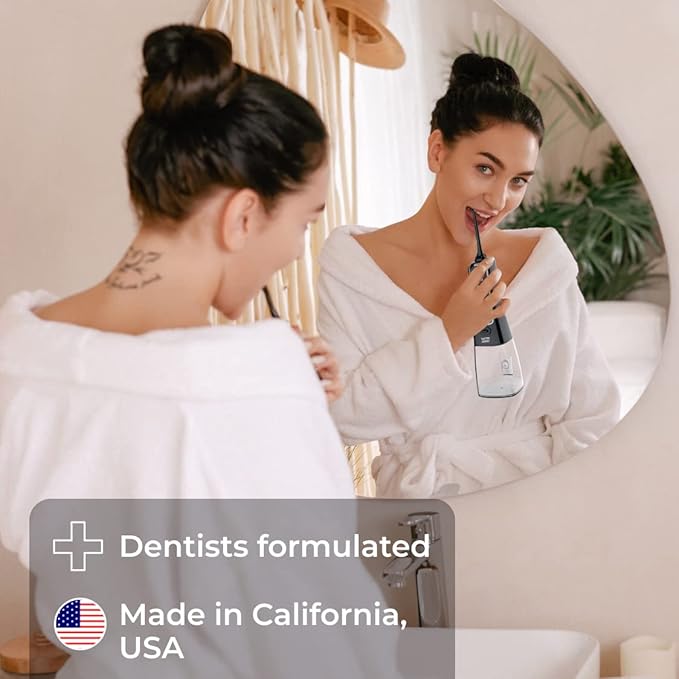 Concentrated Water flosser Rinse & mouthwash | Add to Oral irrigator | Mint Flavor | Alcohol and Fluoride Free. Made in USA | Pack of 2 = 33.8 fl.oz