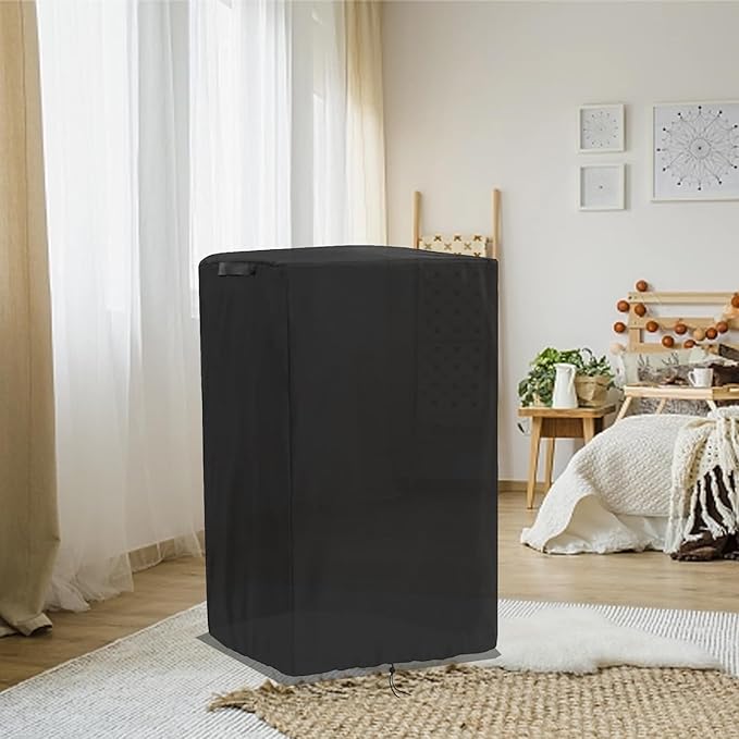 Cover for Lifepro Vibration Plate,Dust-Proof Vibration Plate Exercise Machine Cover,Adjustable Drawstrings, UV and Water-Resistant, Lightweight, Black,29" L x 27" W x 48" H