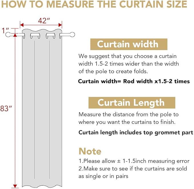 H.VERSAILTEX Blackout Curtains for Bedroom Thermal Insulated Room Darkening Living Room Curtains 84 Inch Long Grommet Privacy Protection Window Curtain Panels/Drapes, 2 Panels, Chocolate Brown