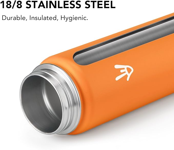 Enerbone 32 oz Insulated Water Bottle, Stainless Steel Bottle with Carrying Strap, Double-Wall Vacuum Insulation Design, Leakproof Sports Bottle with Straw, Keep Drinks Cold or Hot for Hours