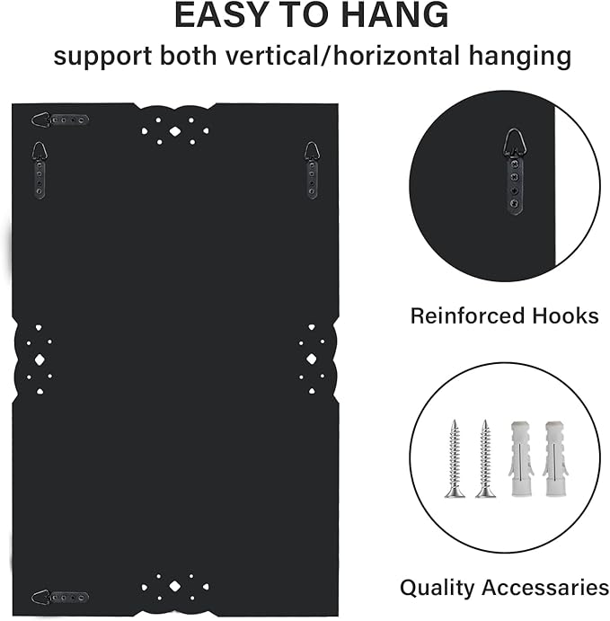 Crushed Diamond Decorative Wall Mirrors, 27.7x39.5 Inch Rectangle Living Room Mirrors for Wall Decor, Modern Glam Bathroom Dining Room Entryway Mirror Silver