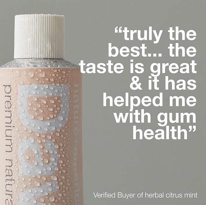 Davids Fluoride Free Toothpaste, Teeth Whitening, Antiplaque, SLS (Sulfate) Free, Promotes Enamel Health, Mouth & Gum Detox, EWG Verified, Natural Herbal Citrus Mint, 5.25oz