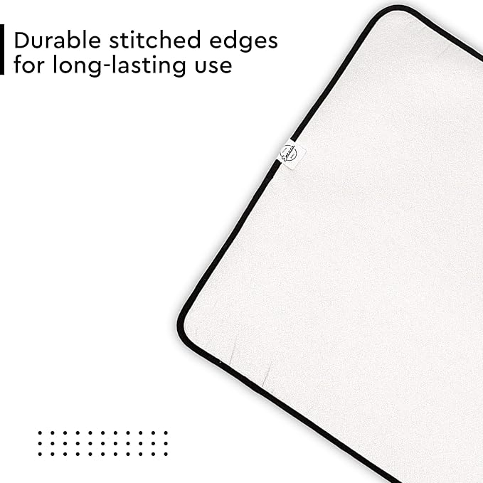 Encasa Homes Ironing Mat/Pad - Metallic Silver (Small 28"x20") with 5mm Foam Padding & Silicone Iron Rest for Steam Pressing on Tabletop or Bed - Heat Reflective, Portable, Quilting