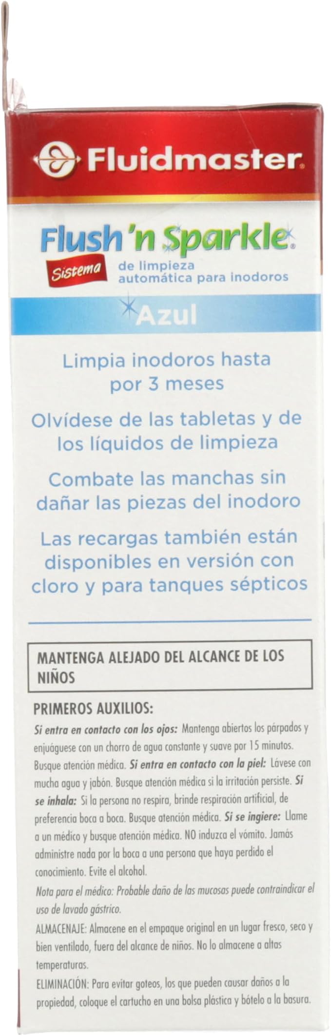 Fluidmaster 8100 Flush 'n Sparkle Automatic Toilet Bowl Cleaning System with Blue Cartridge, Upgraded Version