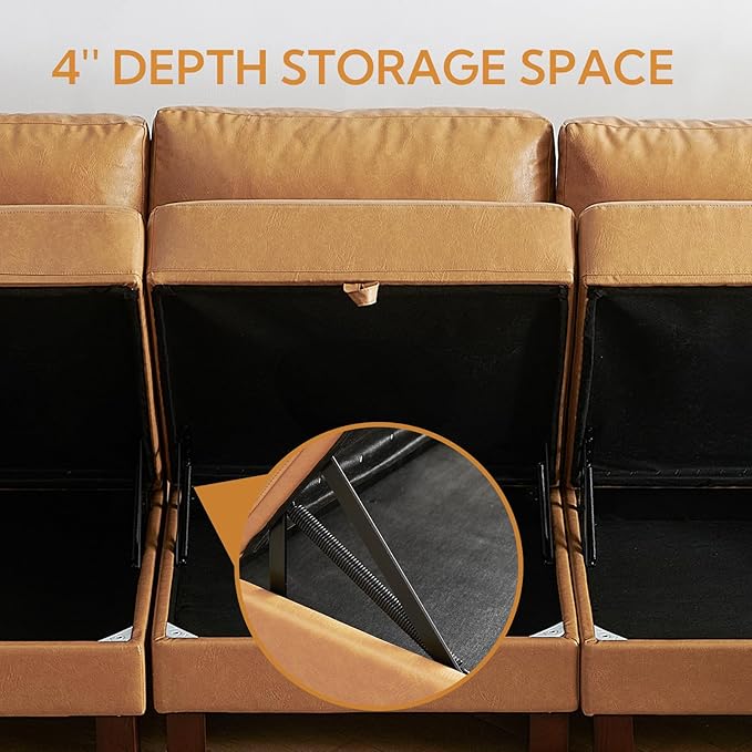 Faux Leather Modular Sofa, Module B