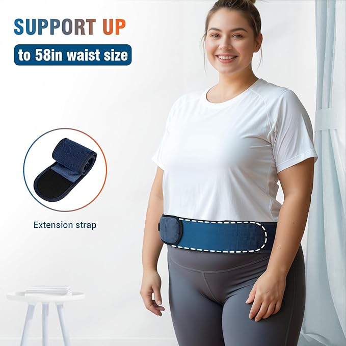 Comfytemp Cordless Portable Heating Pad with Massager for Back Pain Relief for Cramps and Menstrual,Lower Back Massager with 3 Heat, Auto-Off, Heated Waist for Abdominal Gift for Mom