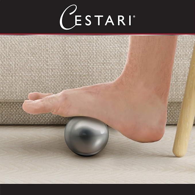 Cryosphere Massage Ball Hot Cold Roller Ball - Fast Muscle Pain Relief - Stainless Steel Balls for Heat or Ice Therapy - Feet Pain - Plantar Fasciitis- Back Ache - Foot Massager - 60 mm Ice Roller