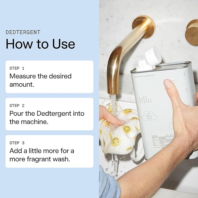 DedCool Liquid Laundry Dedtergent (05 Spring, 32 fl oz) Luxurious Fragrance, Scented, Removes Stains, Ideal for 60 Washes, Infused with Natural Essential Oils, Vegan, Non-Toxic, Cruelty & Dye Free