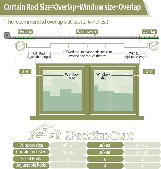 Gold Adjustable Curtain Rods for Windows:Farmhouse Heavy Duty Curtain Rod for Bedroom Living Room,Boho Decorative Rustic Drapery Rod with Vintage Coastal Texture Finial,Brass Gold 2Pack 36-88"