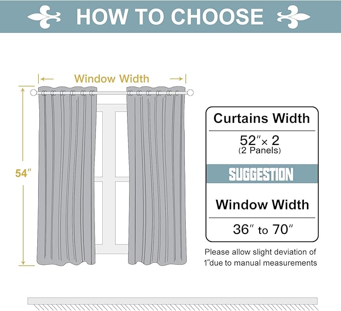 ChrisDowa Grommet Room Darkening Curtains for Bedroom and Living Room - 2 Panels Set Thermal Insulated Blackout Curtains (Mustard Yellow, 52W x 54L)