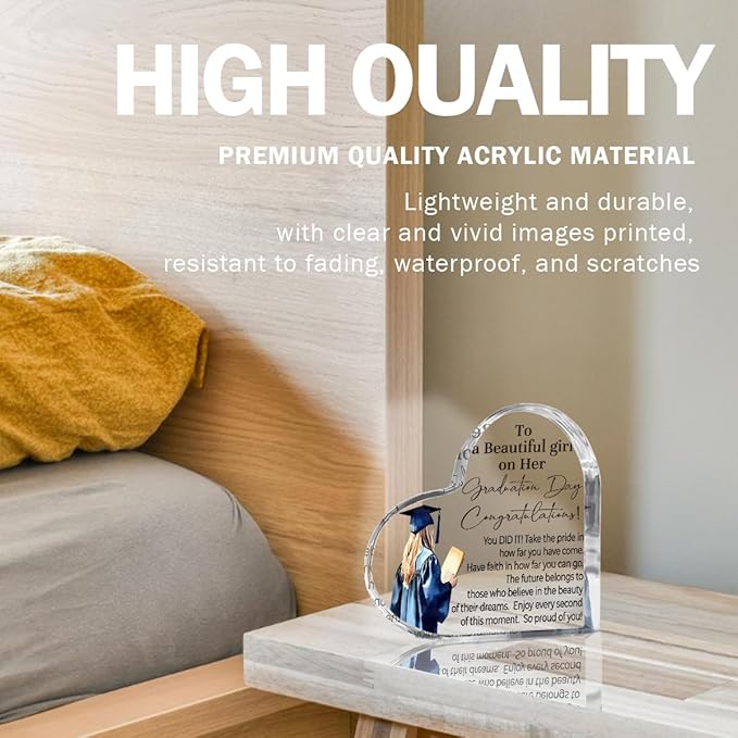 Graduation Gift 2025 Graduation Gifts Cool Graduation Gifts Gifts College Graduation Gifts Graduation Gifts For Her High School Graduation Gifts Personalized Graduation Gifts Acrylic Heart for Her