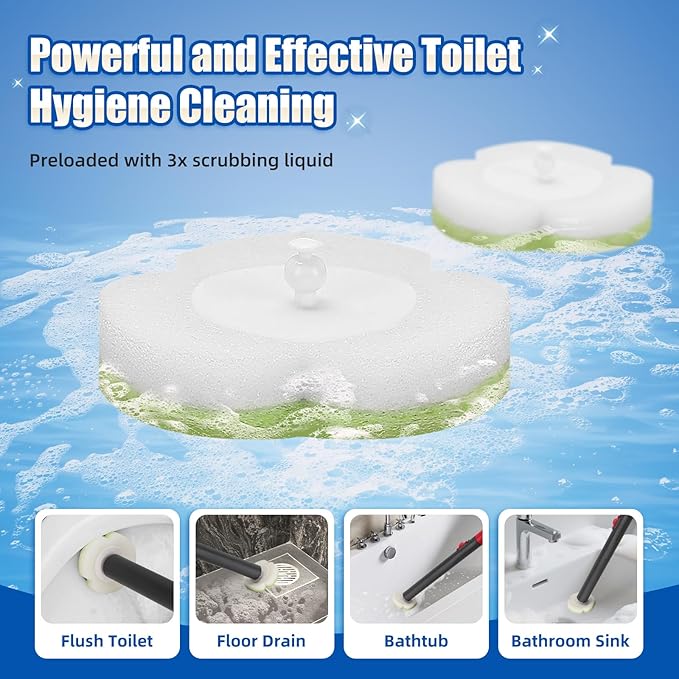 Disposable Toilet Brush - 30 Toilet Wand Refills,Toilet Brush with Holder,Disposable Toilet Bowl Cleaner Wand for Deep Cleaning and Hygienic Bathroom Maintenance.