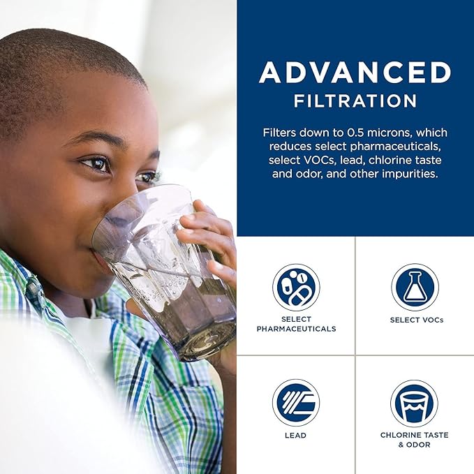 GE FQK1K Under Sink Water Filter | Replacement for Water Filtration System | Easy Install | Reduces Sediment, Rust & Other Impurities from Water | Replace Every 6 Months for Best Results | 1 Filter