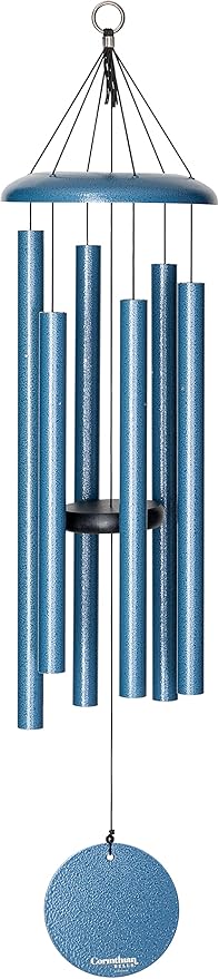 Corinthian Bells by Wind River - 36 inch Sky Blue Wind Chime for Patio, Backyard, Garden, and Outdoor Decor (Aluminum Chime) Made in The USA