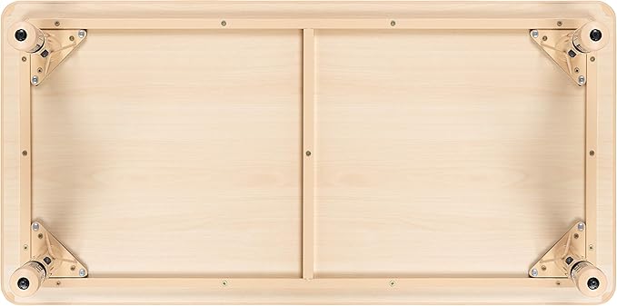 Flash Furniture Wren Adjustable Classroom Activity Table for School and Home, Plastic Activity Table for Kids, 23.625" W x 47.25" L, Natural