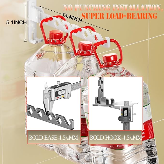 Dr.DJ Wall Mount Coat Hanger Holder White Clothes Drying Organizer Rack Garment Hooks Aluminium Retractable Folding Indoor Wall Mounted Hanger Space Saver for Laundry Room Bedroom White 2Pack