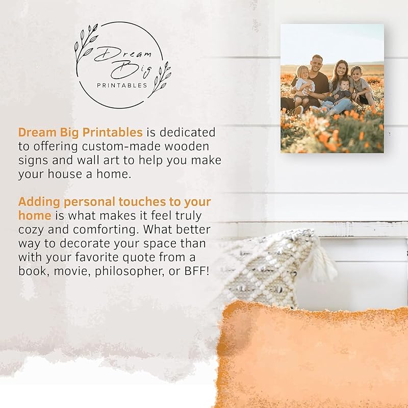 Custom Wood Signs Personalized | Farmhouse Decor | Personalized Signs | Personalized Rustic Wood Signs | Father's Day Gift | Custom Sign | Ready to Hang! (7.25x12 Inches)