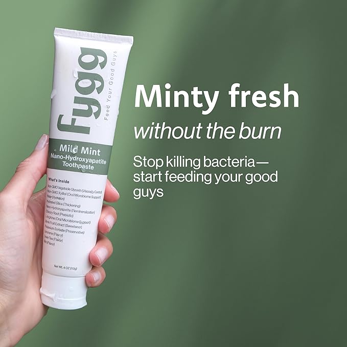Fluoride Free Toothpaste, Nano Hydroxyapatite (Mild Mint) | Dentist Recommended - for Remineralizing, Whitening, & Sensitive Teeth - Premium Tooth Paste for Adults & Kids Oral Care (4oz)