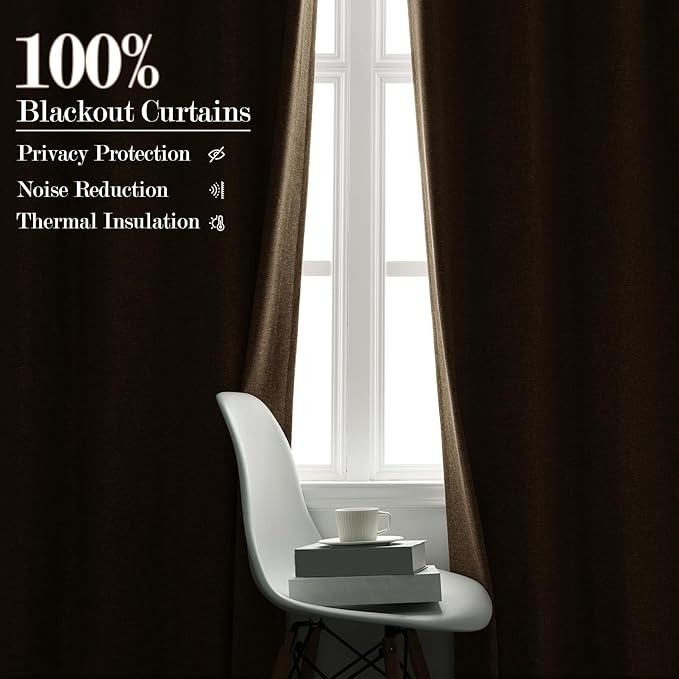 Full Blackout Privacy Curtains, 240 Inch Extra Wide Linen Blend Drapes, Pinch Pleat Window Drapery for Room Divider Storage/Space Room Separation, 1 Panel, W 240" x L 96", Sand Beige