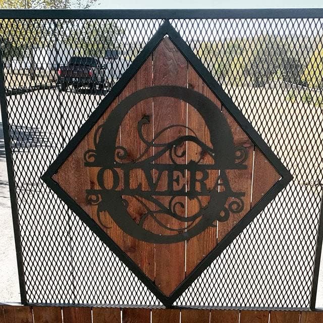 Custom Metal Last Name Monogram Sign – Personalized Wedding, Housewarming, or Outdoor Wall Decor