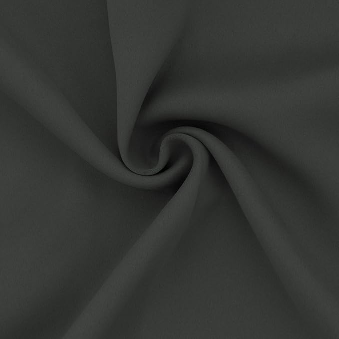 Easy-Going Blackout Curtains for Bedroom, Solid Thermal Insulated Grommet and Noise Reduction Window Drapes, Room Darkening Curtains for Living Room, 2 Panels (52x96 in,Dark Gray)