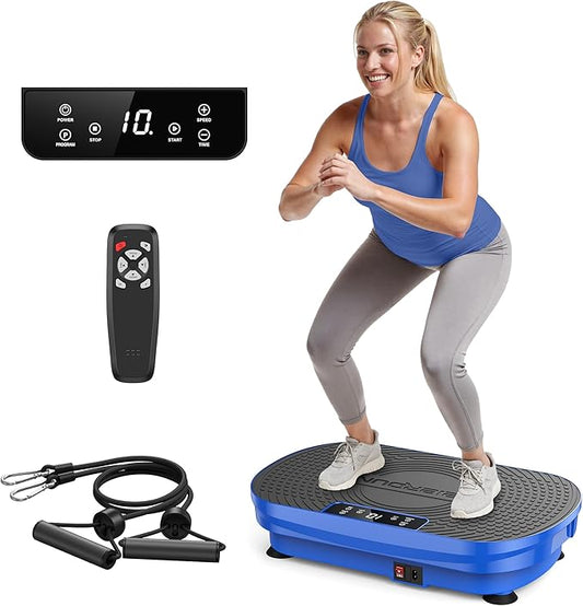 FEIERDUN Vibration Plate Exercise Machine, Vibration Plate for Lymphatic Drainage, Power Plate Vibration Platform for Weight Loss, Toning & Wellness