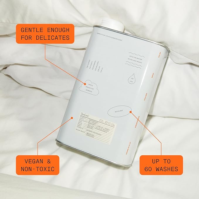 DedCool Liquid Laundry Dedtergent (Red Dakota, 32 fl oz) Luxurious Fragrance, Scented, Removes Stains, Ideal for 60 Washes, Infused with Natural Essential Oils, Vegan, Non-Toxic, Cruelty & Dye Free