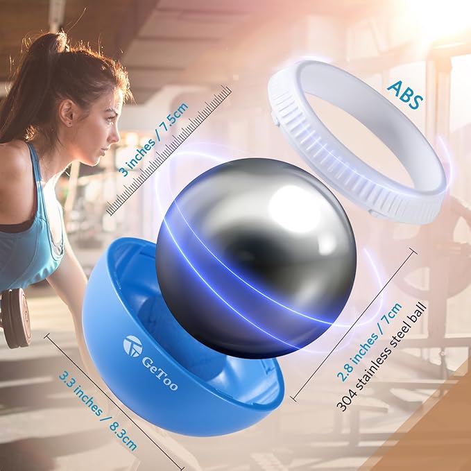 Cryosphere Cold Massage Roller Ball - 2.8 Inches Cryosphere Cold Roller for 6 Hour Cold Massage, Detachable Rolling Ball, Ice Roller Cryoball for Deep Tissue Massage, White and Blue