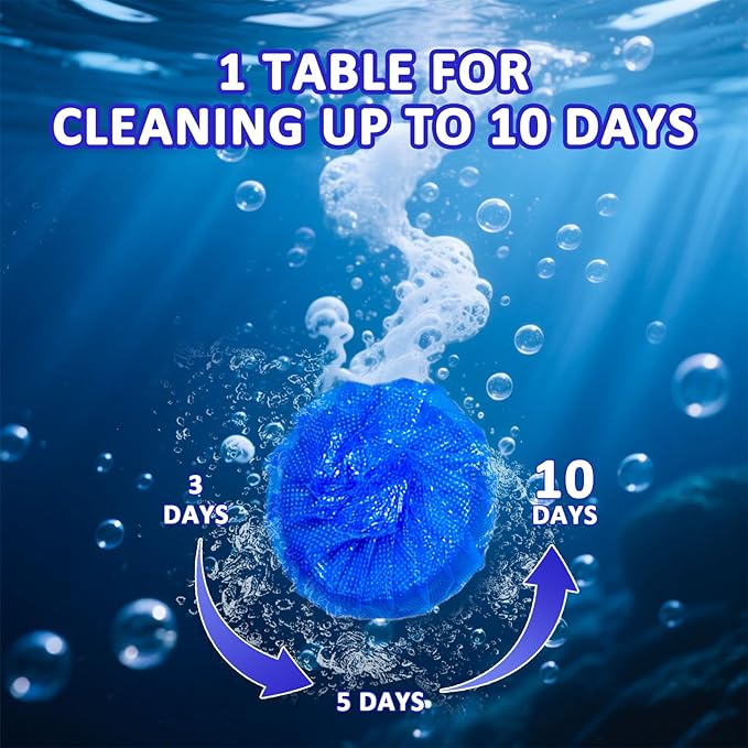 coldchill Toilet Bowl Cleaners 20 PACK, Long-Lasting Toilet Bowl Cleaner Tablets with Sustained-Release Technology Against Tough Stains, Automatic Toilet Cleaner for Deodorizing & Descaling