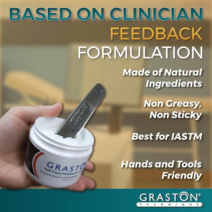 Graston Technique Vitamin E Enriched Emollient - 4oz Jar, Ideal for IASTM Lotion & Massage Therapy Cream, Perfect Vitamin E Cream for Massage and Physical Therapy, 6-Pack